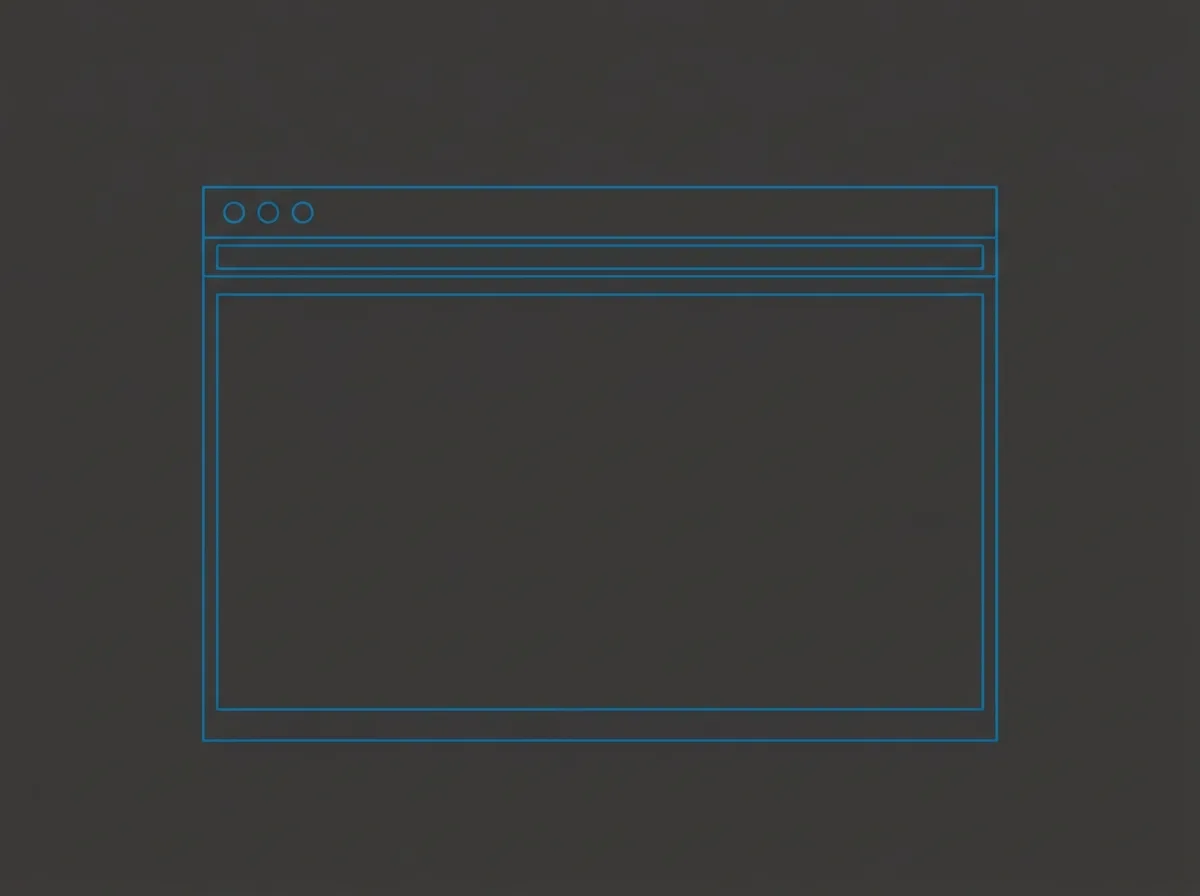 Neutral placeholder frame for the NJ Sunroom Additions landing page screenshot - a simple browser-window placeholder, not an invented screenshot. Real screenshot pending delivery from the client.